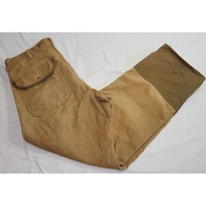 Carhartt USA Made Double Front Duck Canvas Work Pants WU256 Mens 38x32 Brown Vtg